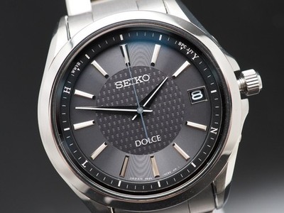 N NEUWERTIG Seiko Dolce 7B24-0BG0 Solar Radio Wave Titanium 40mm Herrenuhr JAPAN