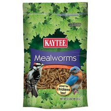 Kaytee Wild Bird Food Mealworms For Bluebirds, Wrens, 3.5 Ounce Pack of 1 