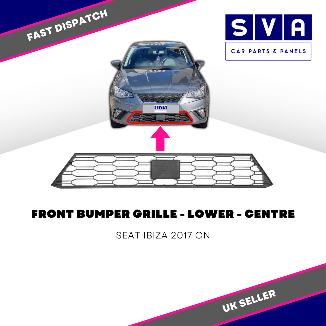Seat Ibiza 2017> Front Bumper Grille Lower Centre Insurance Approved Brand New