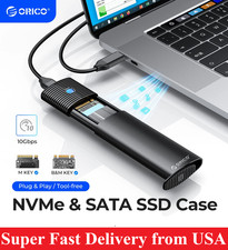 ORICO M.2 NVME SSD Enclosure USB C Adapter 10Gbps SSD Case Thunderbolt 3