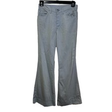 True Vintage Levi's Sta-Prest Big E Flared Bell Bottom Gray Pants Distressed 31"