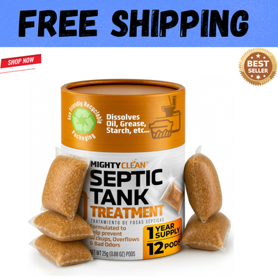 #ad Septic Tank Treatment 12 Pods 1 Year Supply RV Toilet Treatment Dissolvab $15.99