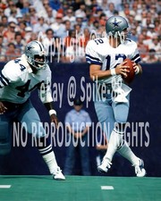 ROGER STAUBACH,ROBERT NEWHOUSE DALLAS COWBOYS 8X10