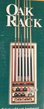 Vintage Spalding Oak Wood Pool 6 Cue Ball Billiard Rack READ