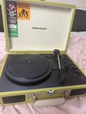 Crosley Light Green Portable Record Player Turntable Suitcase Style