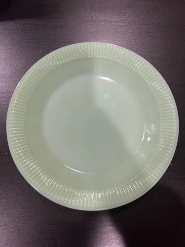 Green 9in Fire King Jadeite Dinner Plates- Jane Ray Pattern