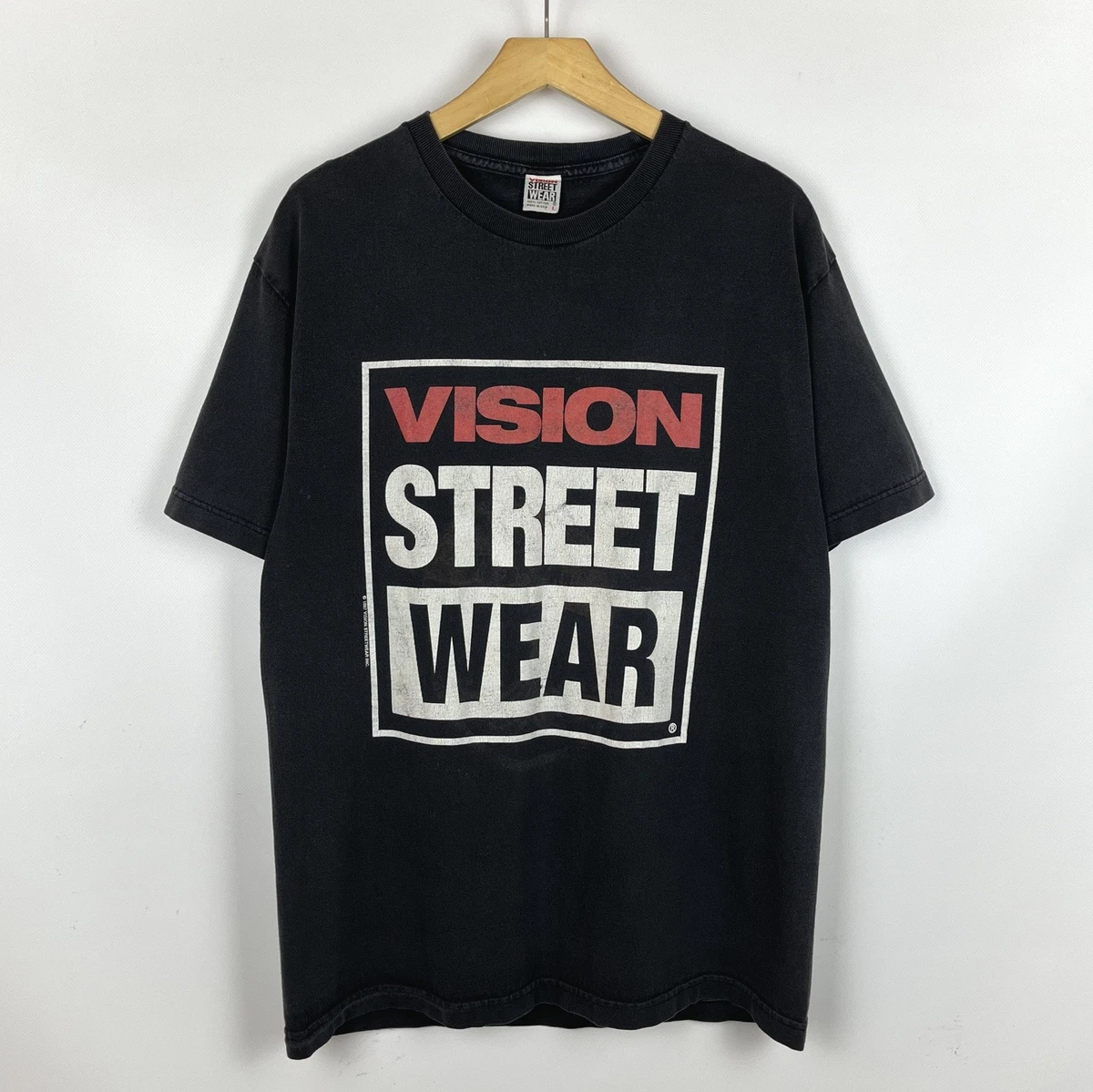 Vision Street Wear Cotton Short Sleeve T-Shirts for Men for sale