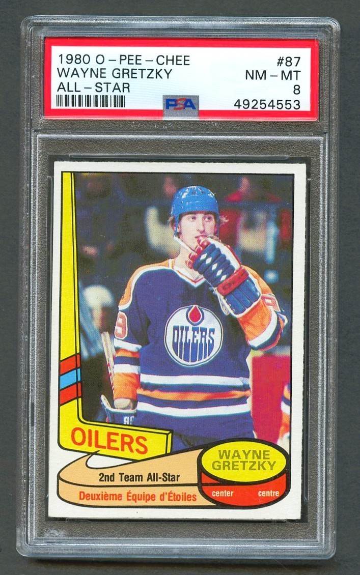 1980 O-Pee-Chee Hockey WAYNE GRETZKY All Star #87 PSA 8 NM-MT Edmonton Oilers