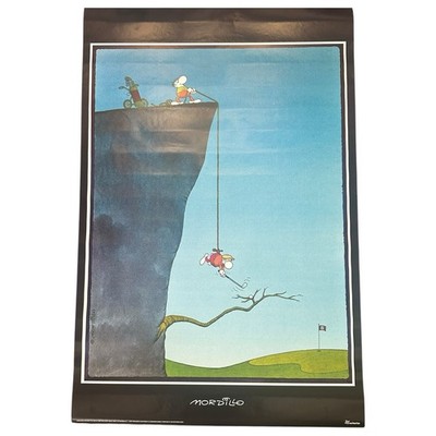 Vintage 1987 Mordillo Poster Golf by Modillo Verkerke 36x24  Near Mint- NOS