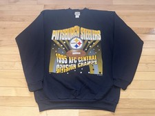 Vintage 1995 Pittsburgh Steelers AFC Champions XL Crewneck Sweatshirt