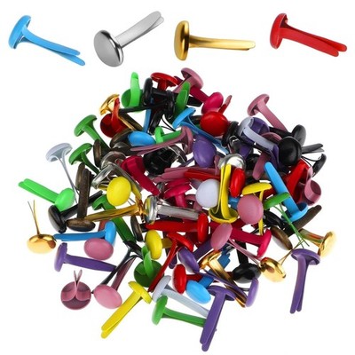 200 Stck. Mini Metall Brads Splinte Dekorativ Langlebig Rundkopf Brads Papier