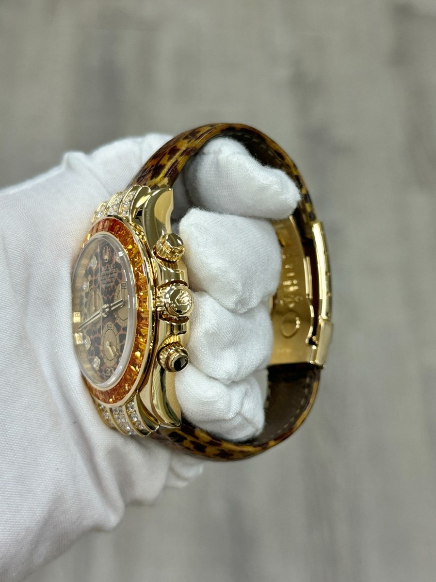 Rolex 116598SACO Daytona LEOPARD All Factory Diamond & Sapphire