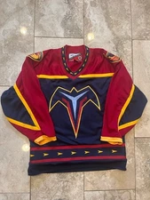 Vintage Atlanta Thrashers Pro-Player Authentic Stitched Hockey Jersey Sz Medium