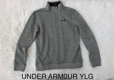Under Armour Gray Heather 1/4 Zip Pullover Size Youth Large 14