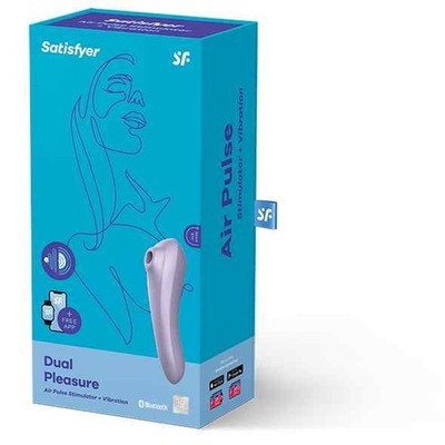 Satisfyer Dual Pleasure Air Pulse Vibrator Mauve Saugvibrator Appsteuerung