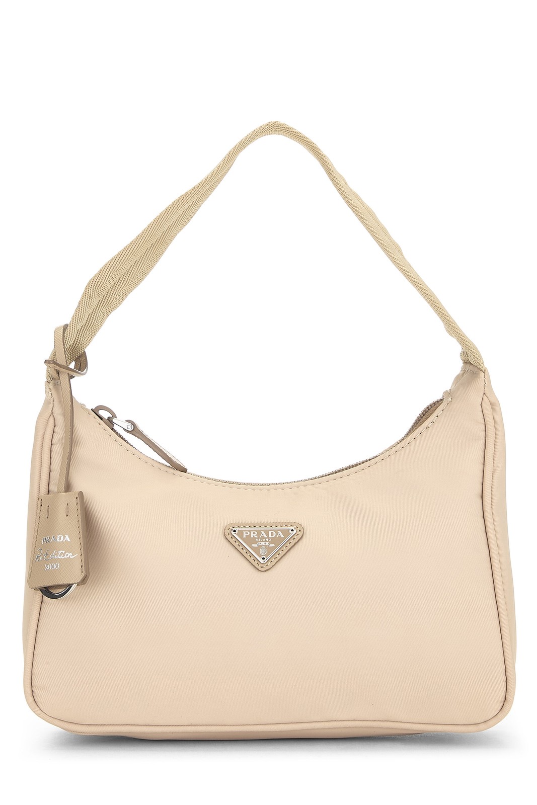 Prada Beige Tessuto Re-Edition 2000 Hobo Mini - WGACA