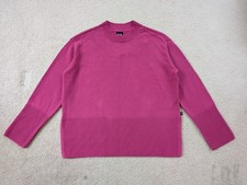 NWT Gap Cotton Crewneck Sweater with Side Slits, Purple, Sz M