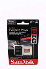 SanDisk Extreme PLUS MicroSDXC card with adapter 128GB SDSQXBD-128G-AT6MA
