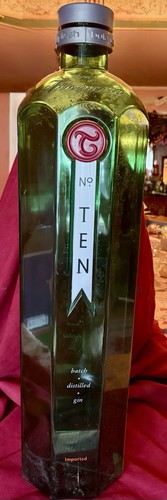 Rare Jumbo 28” Tanqueray No. 10 Gin PLASTIC STORE BAR DISPLAY BOTTLE EMPTY