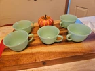 Vintage Anchor Hocking FIRE KING Jadeite Jane Ray Design Tea Cup Ribbed NO MARKS