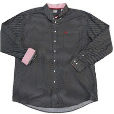 Cinch Men's Long Sleeve Button Up Geometric Cotton Shirt 2XL