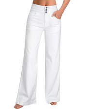 High Waisted Wide Leg Women's Jeans - Casual Stretch Loose Baggy Denim Pants