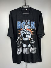 Vintage The Rock Know Your Roll WWF Wrestling Shirt 1999 Size XL Black