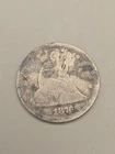 1876 Seated Liberty Silver Quarter 25c