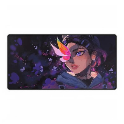 Girl With Colorful Clove Valorant Desk Mat | Gamer Mousepad, Esports Deskpad