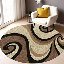 Velvet Round Pattern Floor Mat, 850g per Square Meter, Upgraded Classic Round Ve
