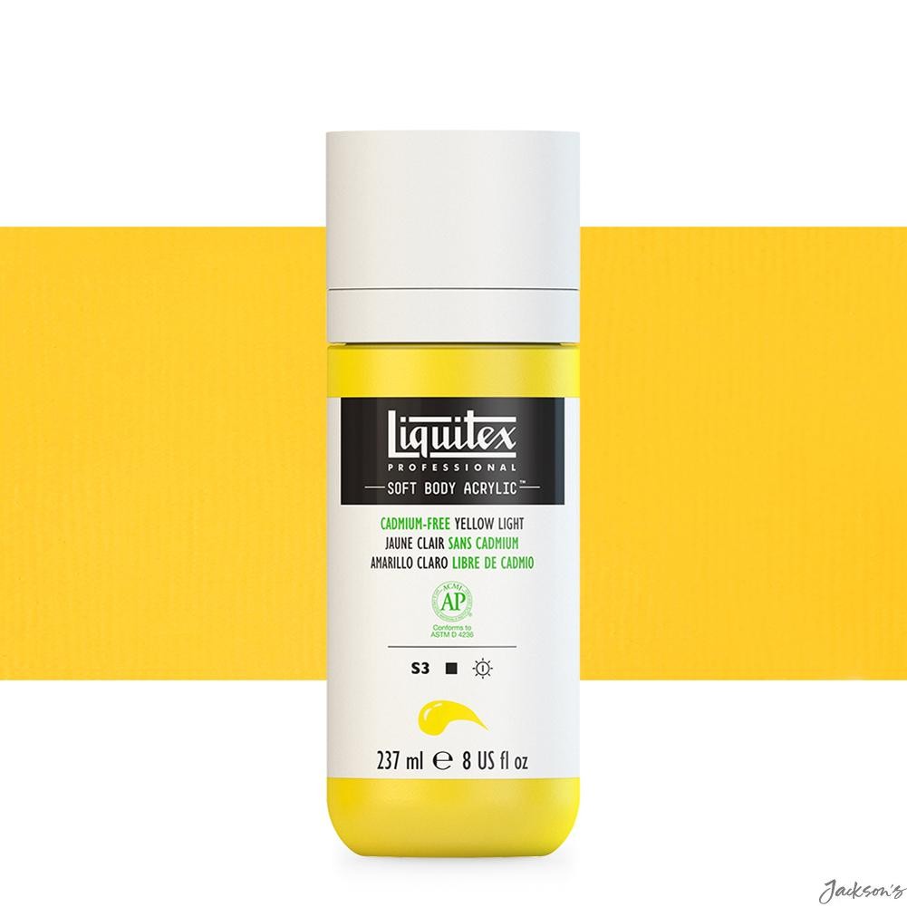 Liquitex Professional Soft Body Acrylic Paint 237ml Cadmium-Free Yellow Light