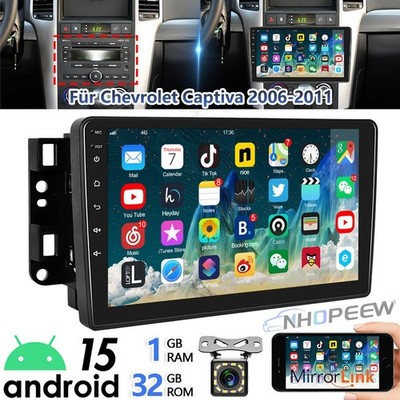 9'' Android Autoradio Für Chevrolet Captiva 2006-2011 mit GPS Navi BT WIFI Kamera