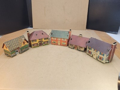 Built-Rite Toys Buildings Houses Cardboard Lot of 5