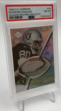 DESMOND HOWARD AUTO Card 1998 CE Supreme RARE/50 Signed MICHIGAN RAIDERS PSA 8