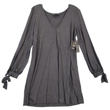 Lulus Black Mini Dress Stretch Preppy Cutout Long Sleeve V-Neck NEW Women Size M