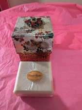Punch Studio ROSE soap in decorative music box triple milled vegetable based USA