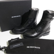 Ann Demeulemeester Jeroom Combat Boots 40 Horse Leather Black