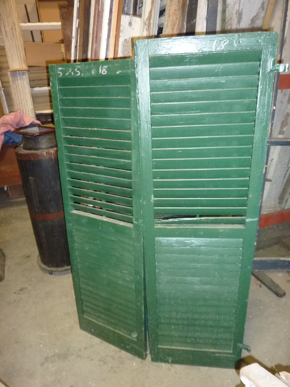 PR victorian louvered exterior house window SHUTTERS GREEN paint 57 & 59 x 18"w eBay