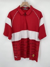 Puma SF Scuderia Ferrari Street Polo Shirt Red F1 Racing Team Size XL