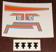 Battlestar Galactica BSG 75 Viper Custom Vinyl Die-Cut Decals in Orange
