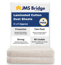 2 x Laminated Cotton Dust Sheets for Painting & Decorating 6'x3'
