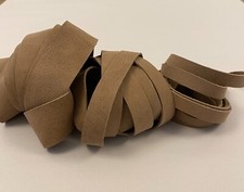 100 cm long Dark Beige Sand Taupe Full grain Supple leather strap 1.5mm thick