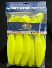 Diamond Jig Man 9" Paddle Tail Shad Pack of 10 Chartreuse