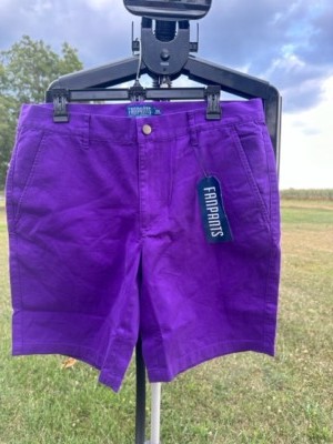 NWT Pennington & Bailes Fanpants-Unisex Short Pants ~ Purple~ Raven ~ Viking fan