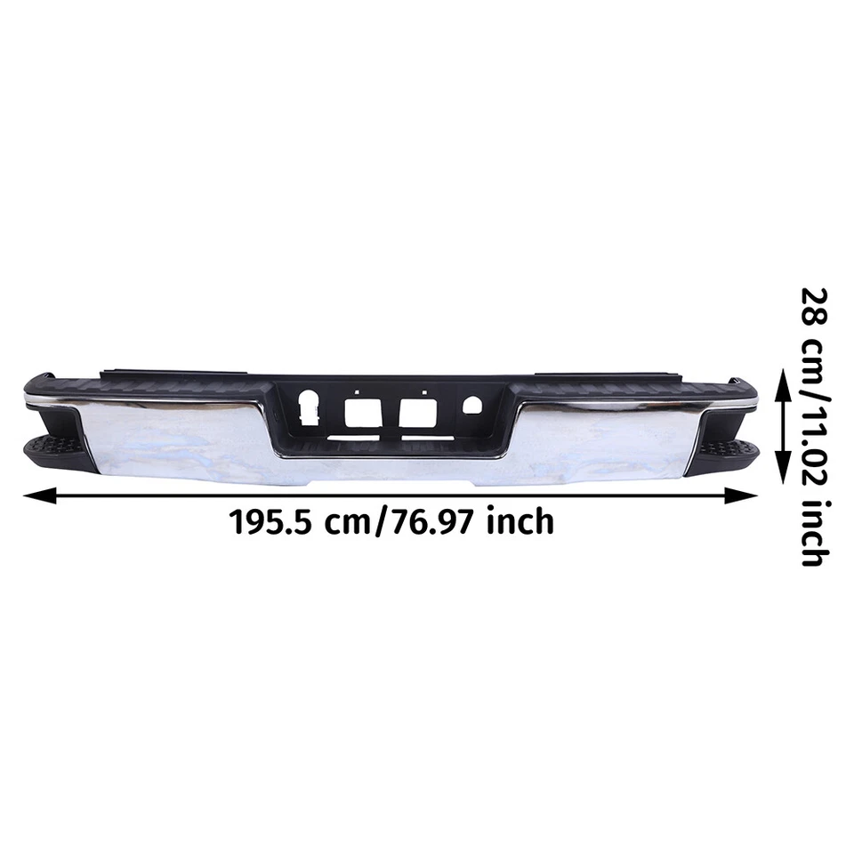 NEW Chrome Rear Back Bumper For 2014-2018 Silverado Sierra 1500 SHIPS FAST - Image 4 of 4