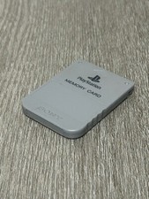 Genuine Transparent Gray Sony Playstation 1 1MB Memory Card - Tested  Working