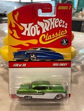 2006 Hot Wheels Classics Series 2 30/30 1955 CHEVY Green-White w/WW 7 Spokes