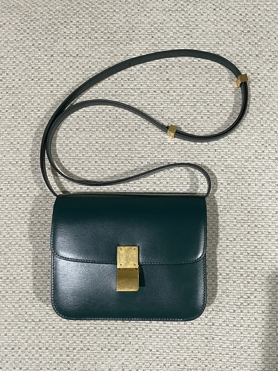 Celine Medium Classic Bag In Box Calfskin In Black