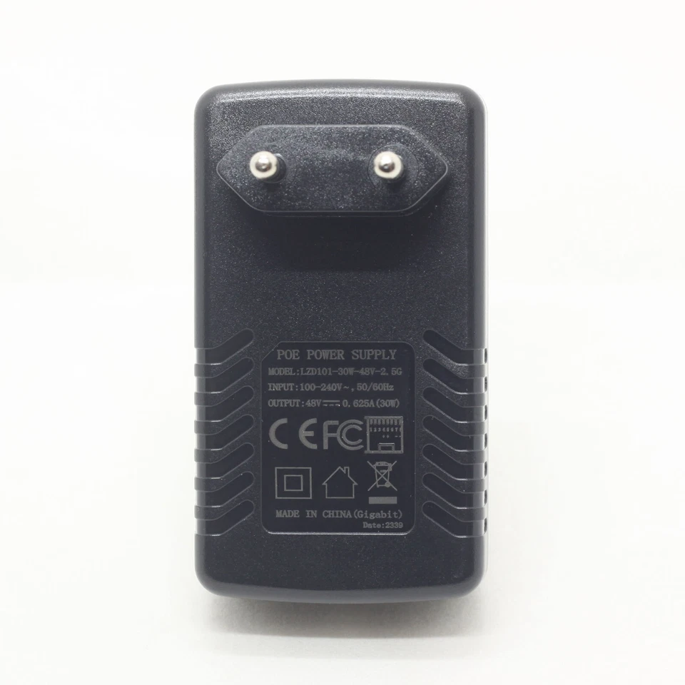 2.5G Gigabit 48V PoE Injector Adapter 802.3at U6 Enterprise (EU AC plug type) - Image 3 of 4