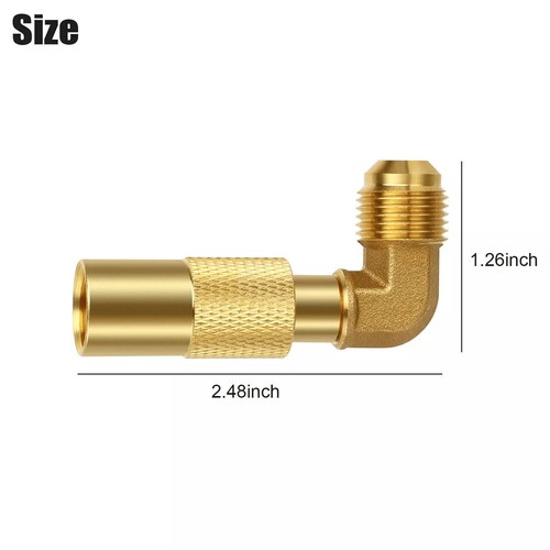 Propane Elbow Adapter With 3/8" Male Flare Connection Brass Elbow Adapter - Picture 11 of 12